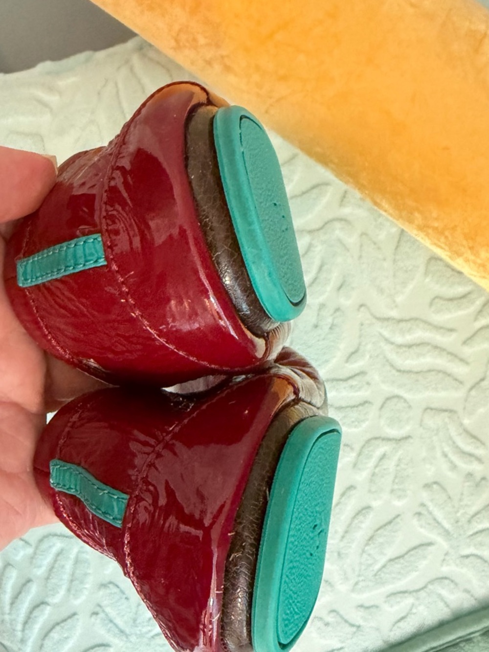 Tieks Ruby Red patent 11 EUC - Picture 9 of 9